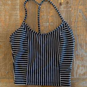 Victoria's Secret On Point Black Pinstripe Cropped Cami Tank Top